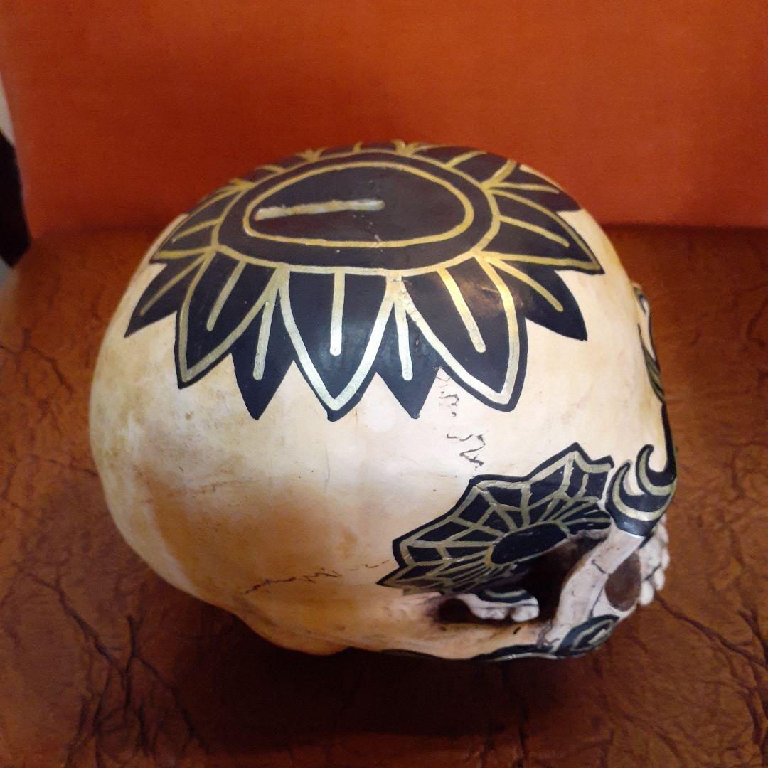 チベタンスカルデザイン　貯金箱　レア物