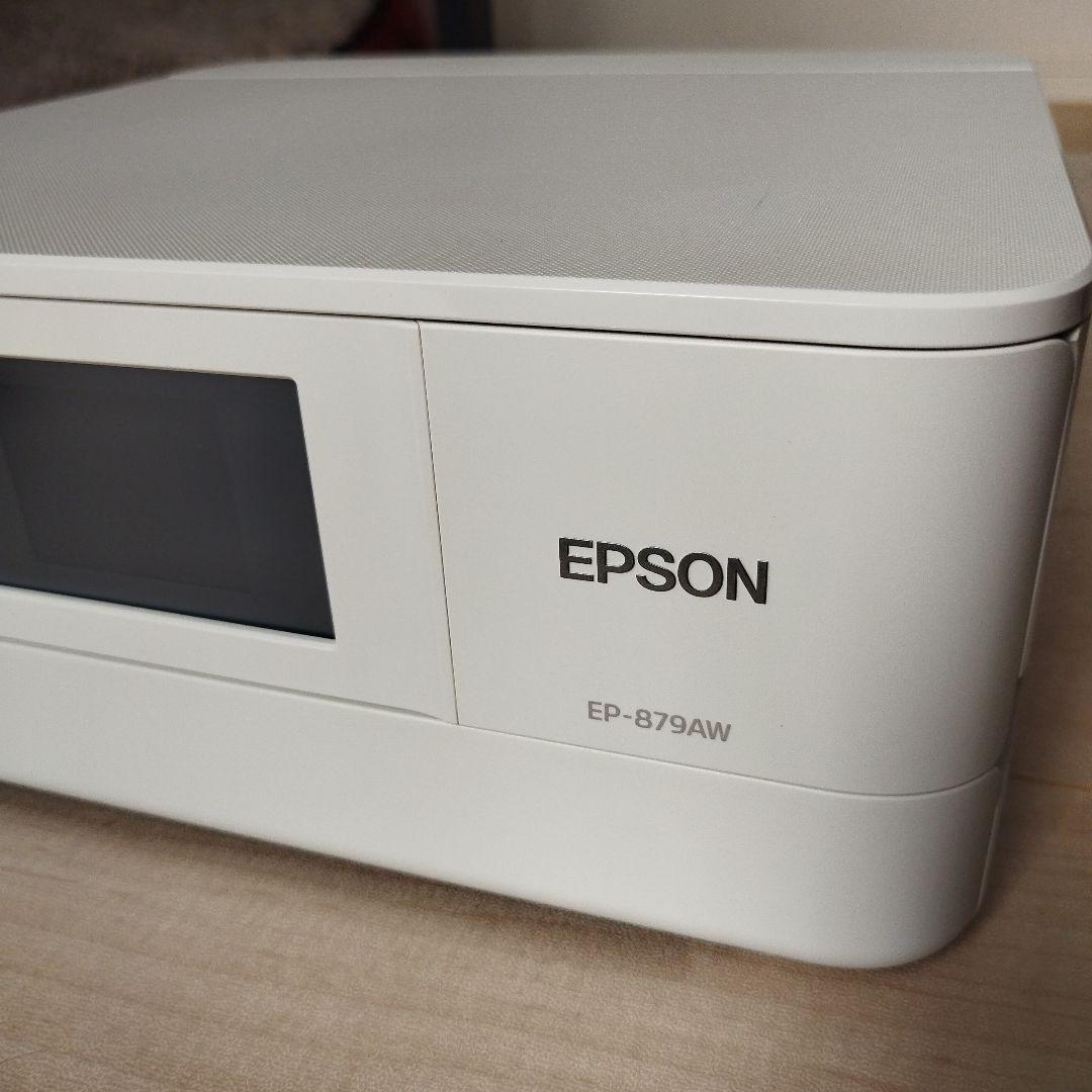 【中古,ジャンク品】EPSON EP-879AW ホワイト プリンター