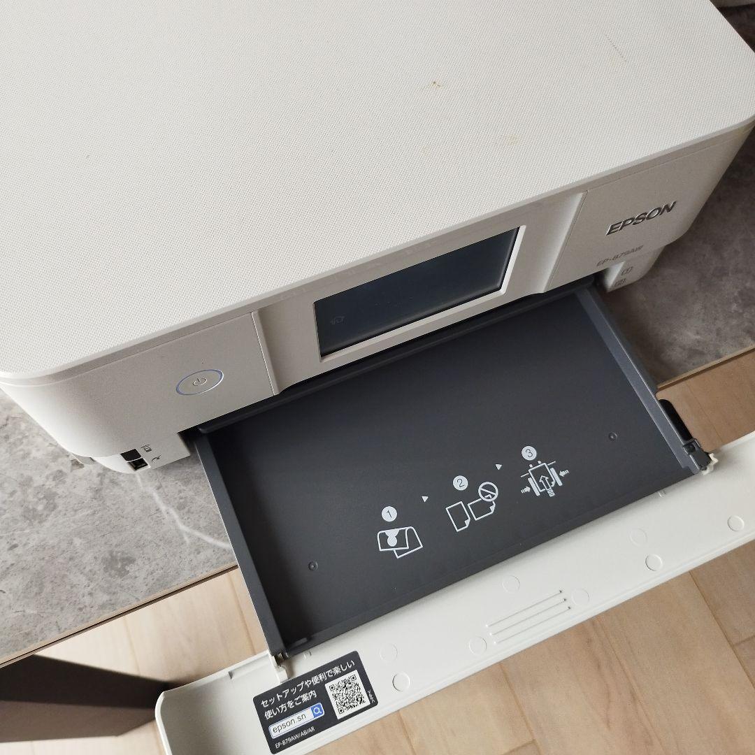 【中古,ジャンク品】EPSON EP-879AW ホワイト プリンター