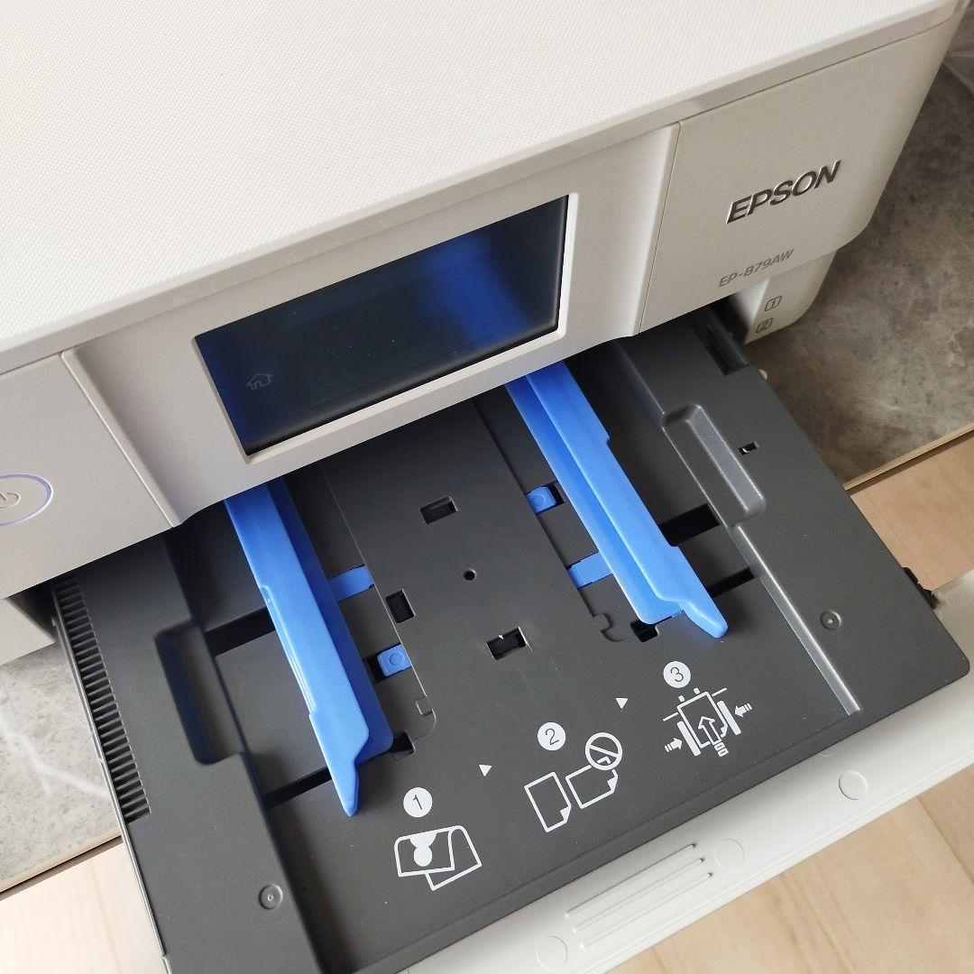 【中古,ジャンク品】EPSON EP-879AW ホワイト プリンター