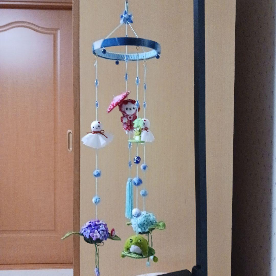 《いっちゃん様ご予約》★いちごちゃんの梅雨吊るし飾り★ちりめん細工