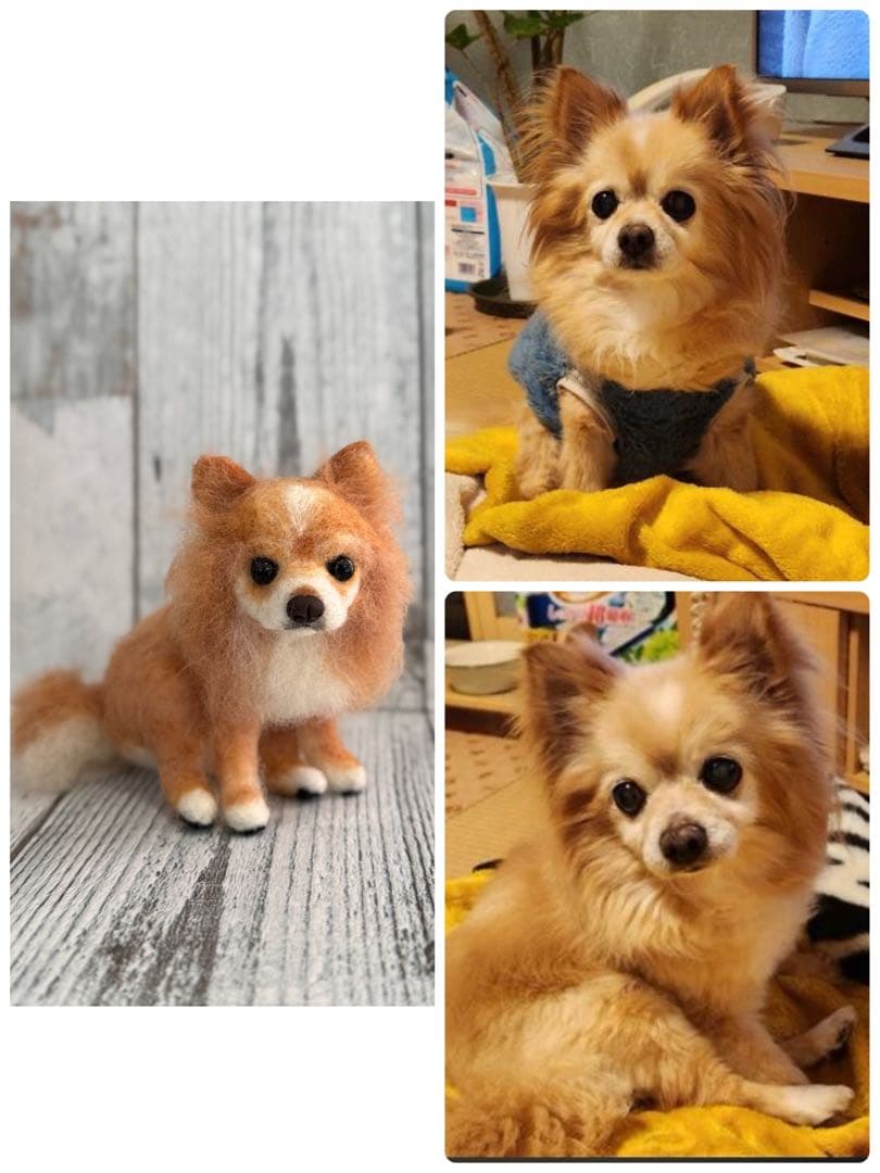 うちの子オーダー　手のひらペット　羊毛フェルト　うちの子グッズ　ペット