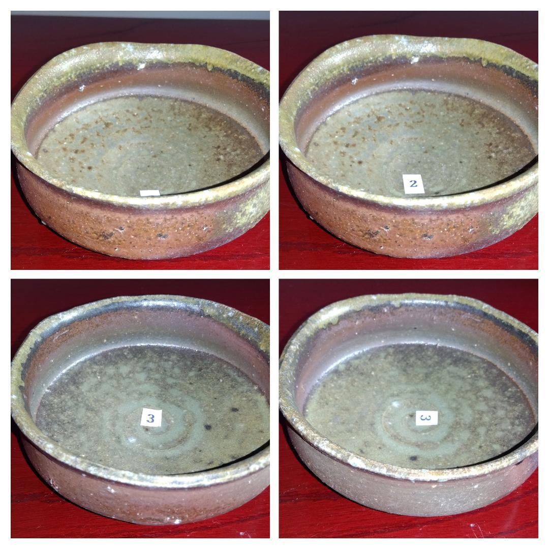 白越不朝　塩越窯 自然灰釉の究極美が迸る逸品灰釉美向付け向付中鉢