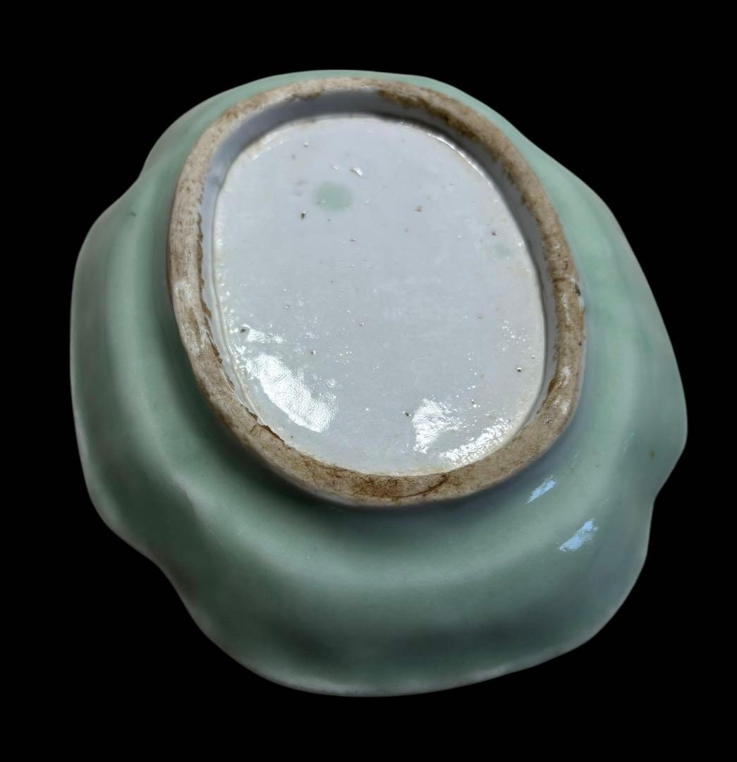 [6枚セット] 青磁 壽 刺身皿 菱皿 寿 縁起物 陶器 和食器 料亭 割烹