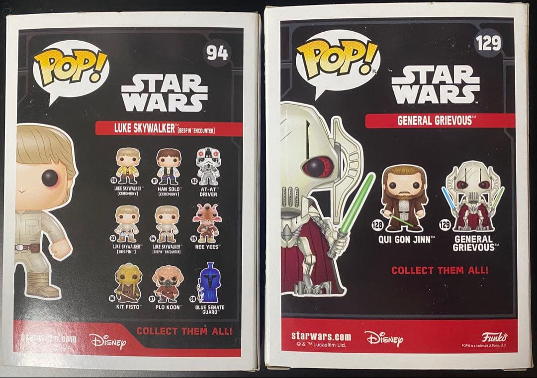 FUNKO POP スターウォーズ グリーヴァス ルーク2体セット