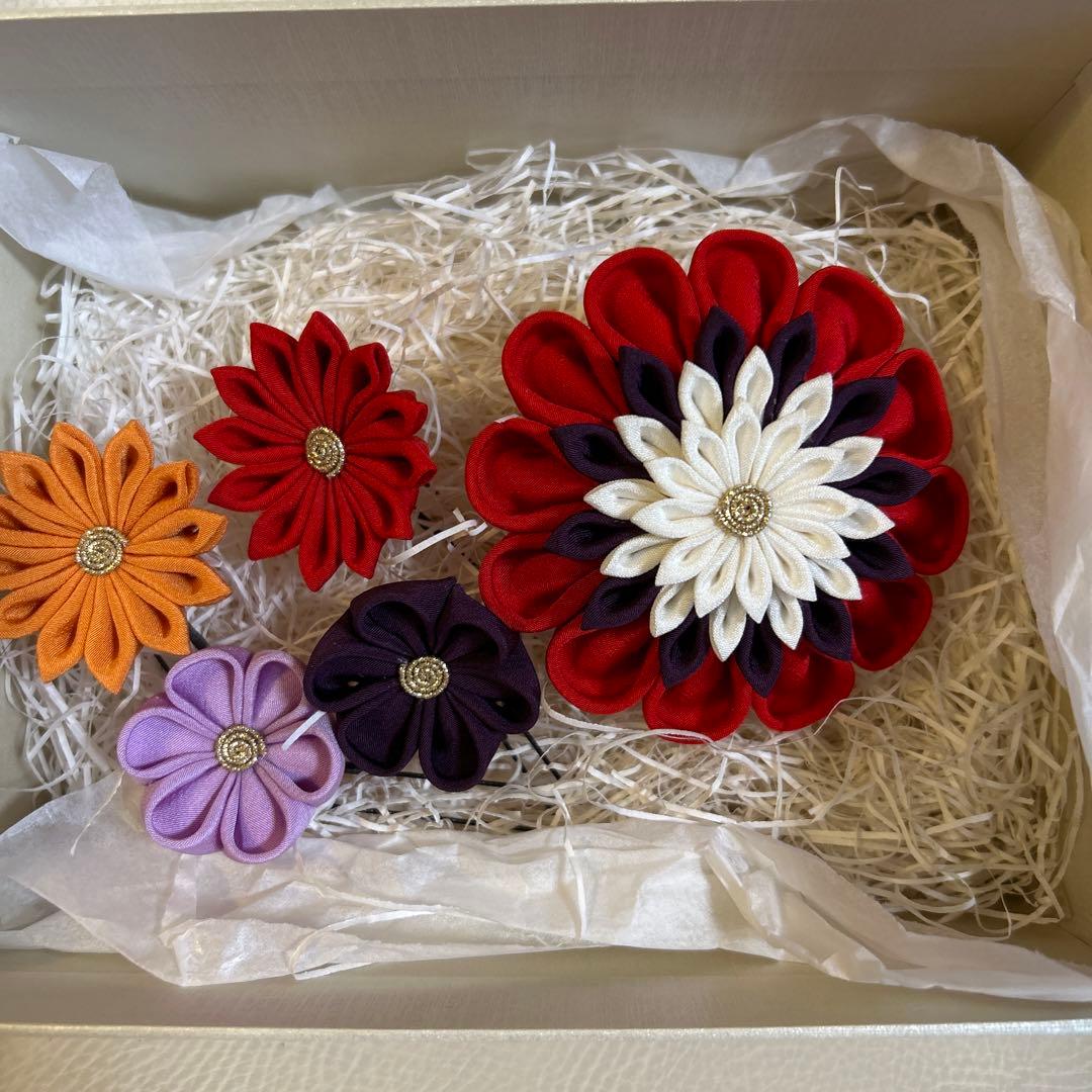 成人式髪飾り　つまみ細工　前撮り