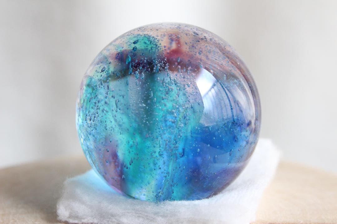 シエラネバダ産アンダラクリスタル　スフィア　マルチカラー　ブルー系