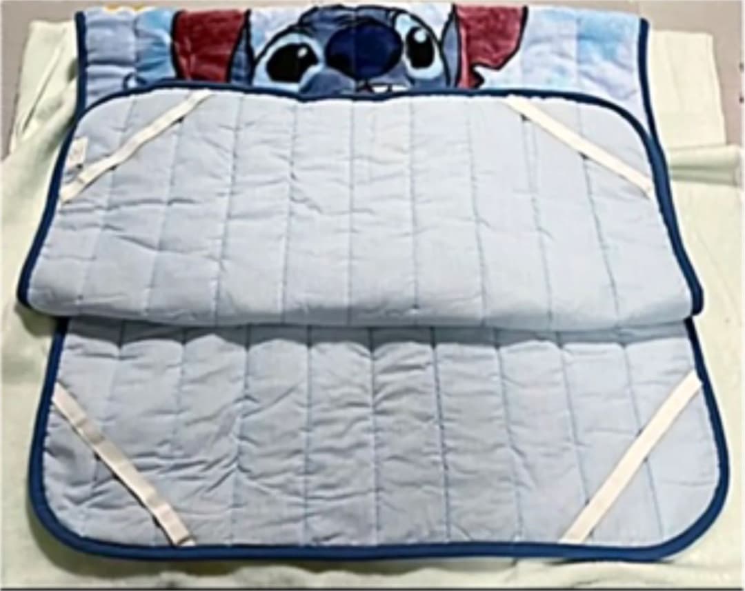 テ袋　希少　スティッチ ボア敷きパット　シングルパッド　１００cm×２０５cm