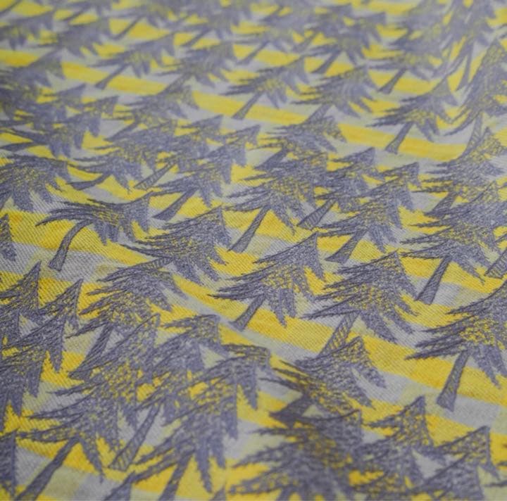 【受注製作】ミナペルホネンランドシアター イエロー フラットポーチ