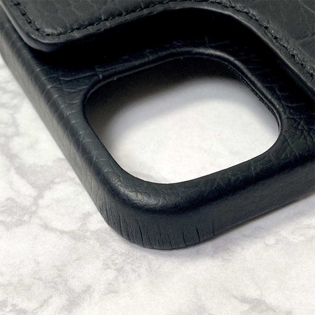 《新品》デミュウiPhone14　クロコ型レザー　本革スマホカバー　スマホケース