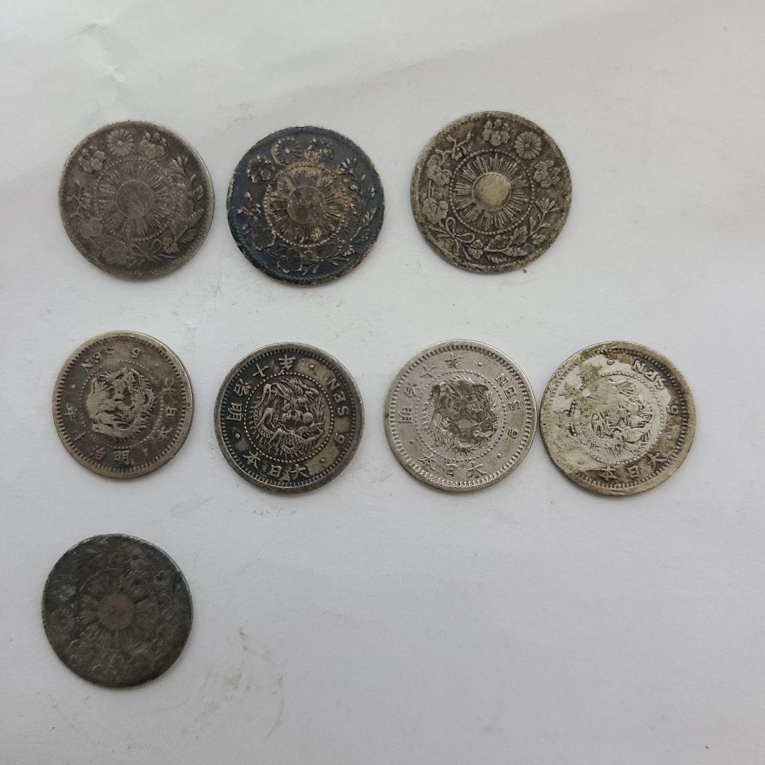 つ*ね様 古銭　5銭銀貨まとめ　8枚
