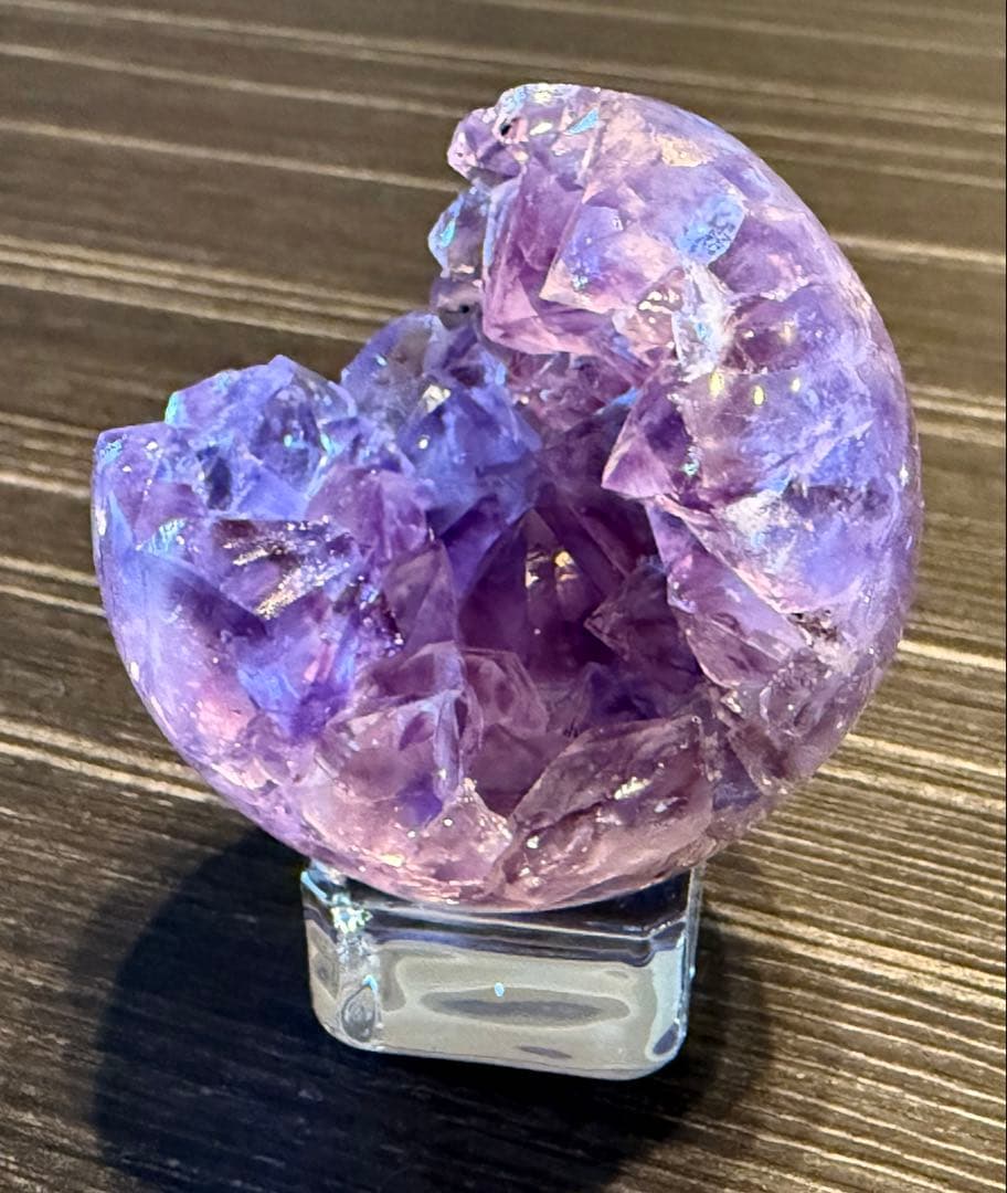 高品質♡ ロマネサイトイン アメジスト 笑口 スフィア 丸玉 紫水晶 天然石