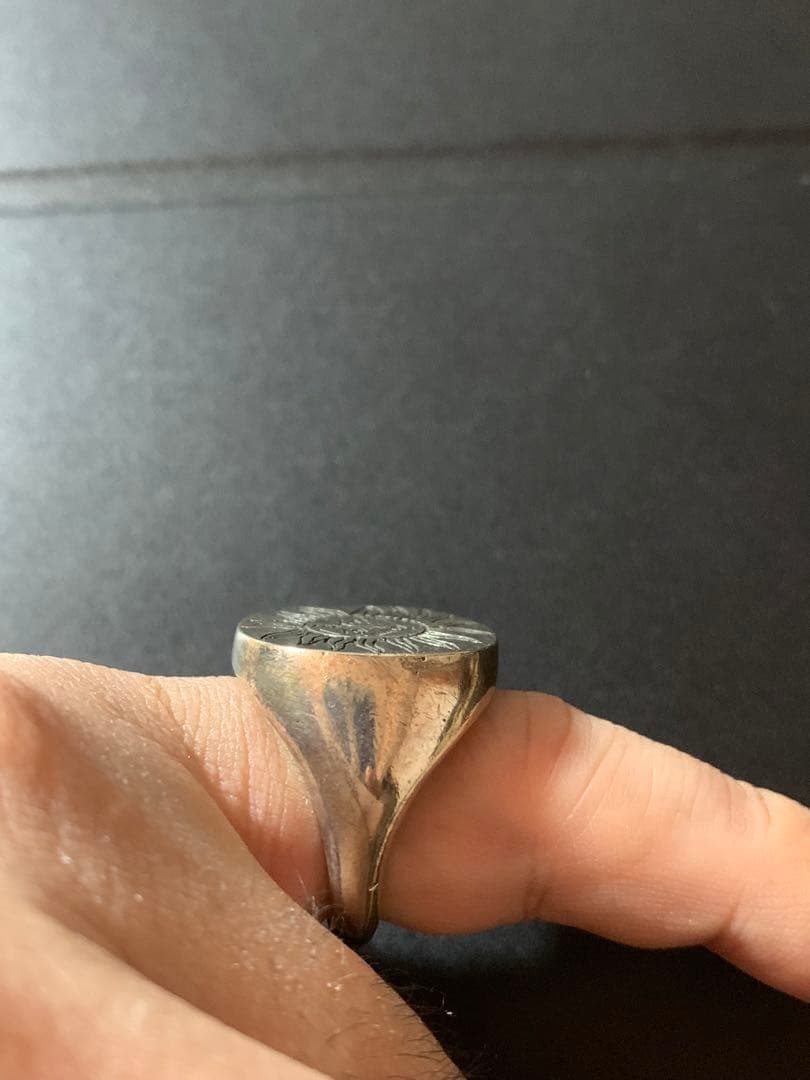 ハンドメイド　アンティーク　シルバー925 サンフェイス　マルジェラ好き必見