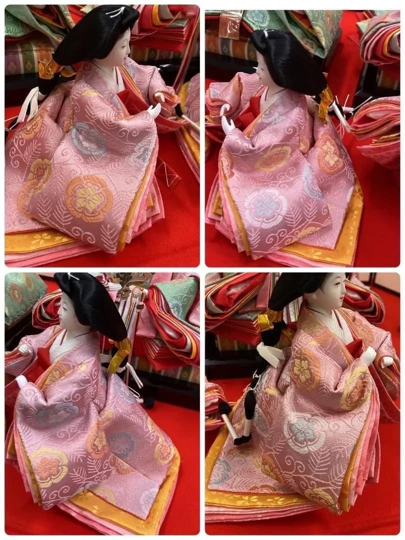 D4-2 美品26ー3　芥子サイズ　三人官女のみ　三段飾り官女のみ　ひな人形官女