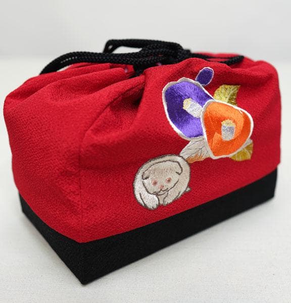 七五三 七歳 女児 草履バッグセット 巾着 21㎝ 日本製 赤 NO33582