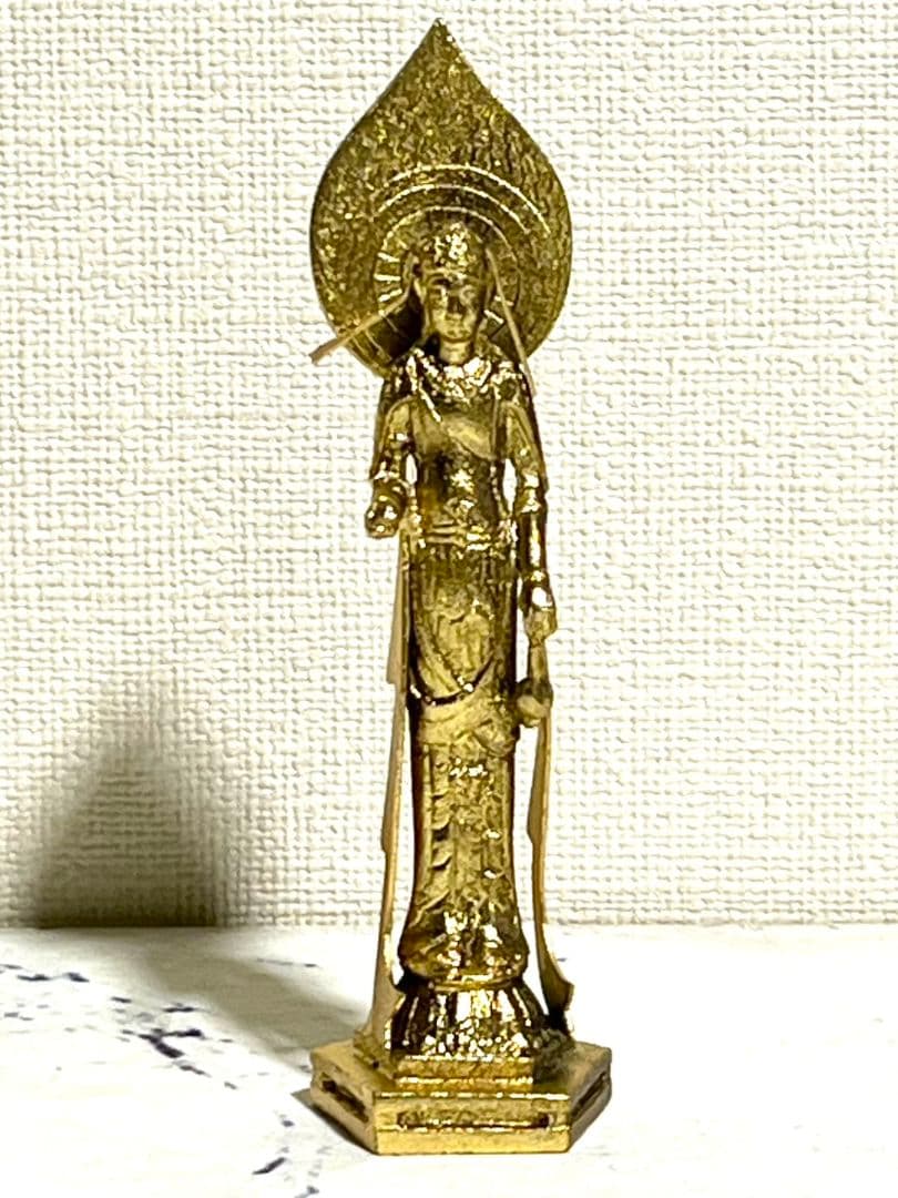 松久宗琳　大仏師　聖観音菩薩像 銅像 セット アンティーク 293／1000