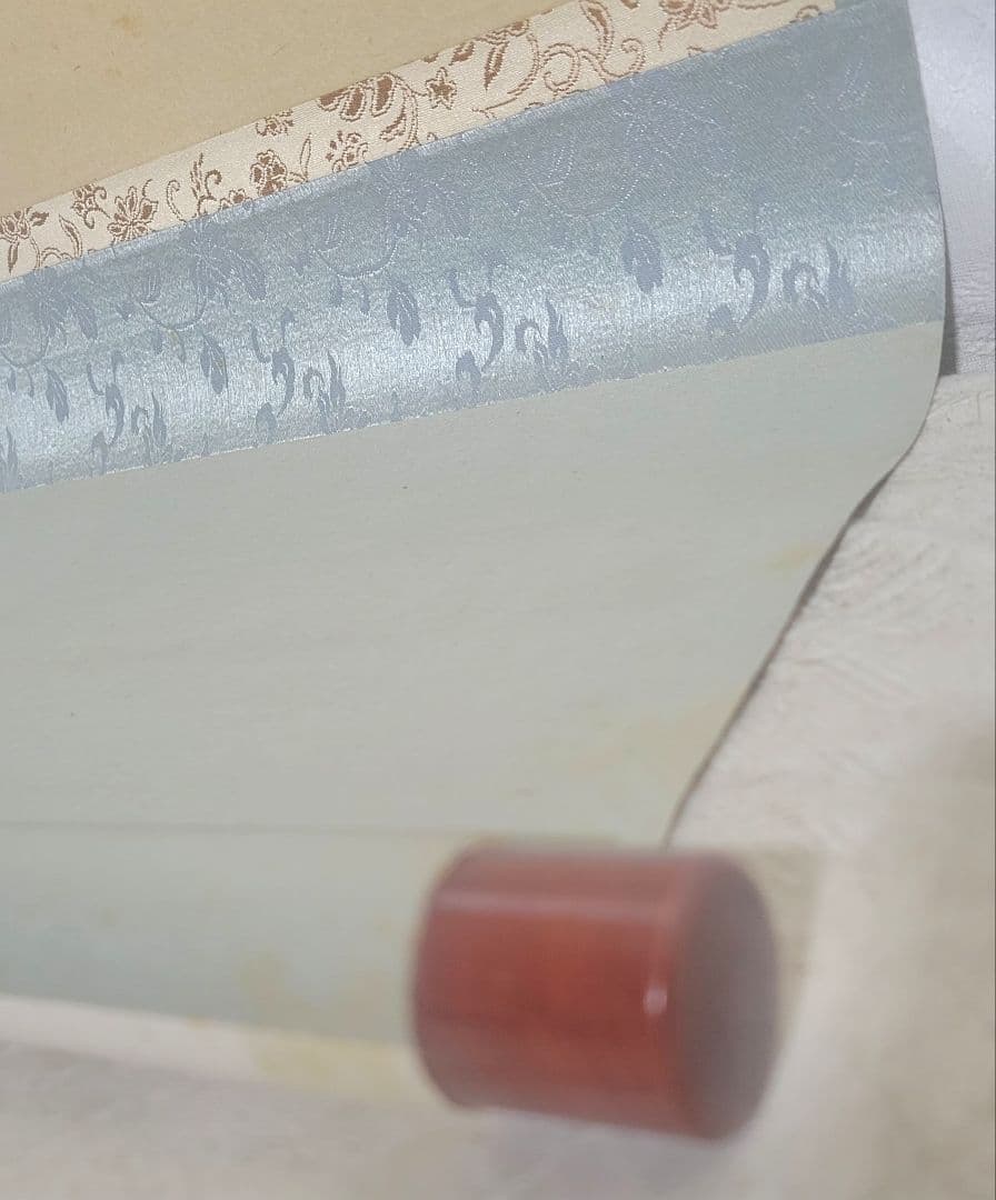 花鳥画　画賛(賛、天春)(画、杏園)銘　掛け軸　合わせ箱　書画、骨董品、美術品