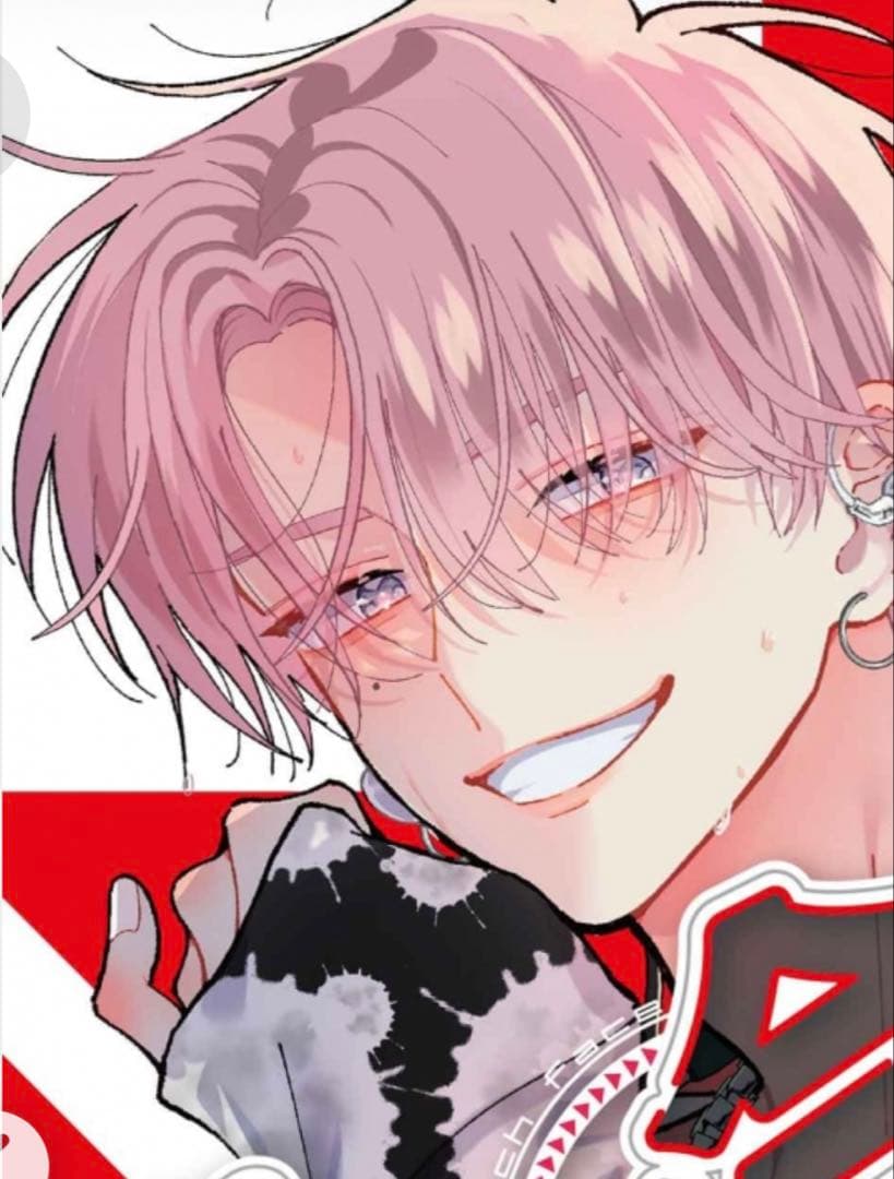 ピンク髪キャラクター スーツ姿