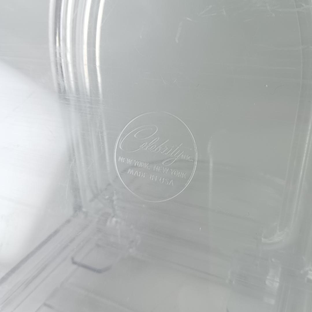 セレブリティー ティッシュケース ルーサイト製 クリア スターバースト