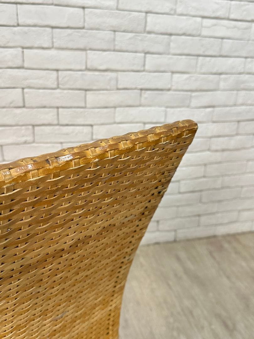 ①【東京23区配送無料】高級家具　ビンテージ　ラタン　椅子　チェア　カフェ　店舗