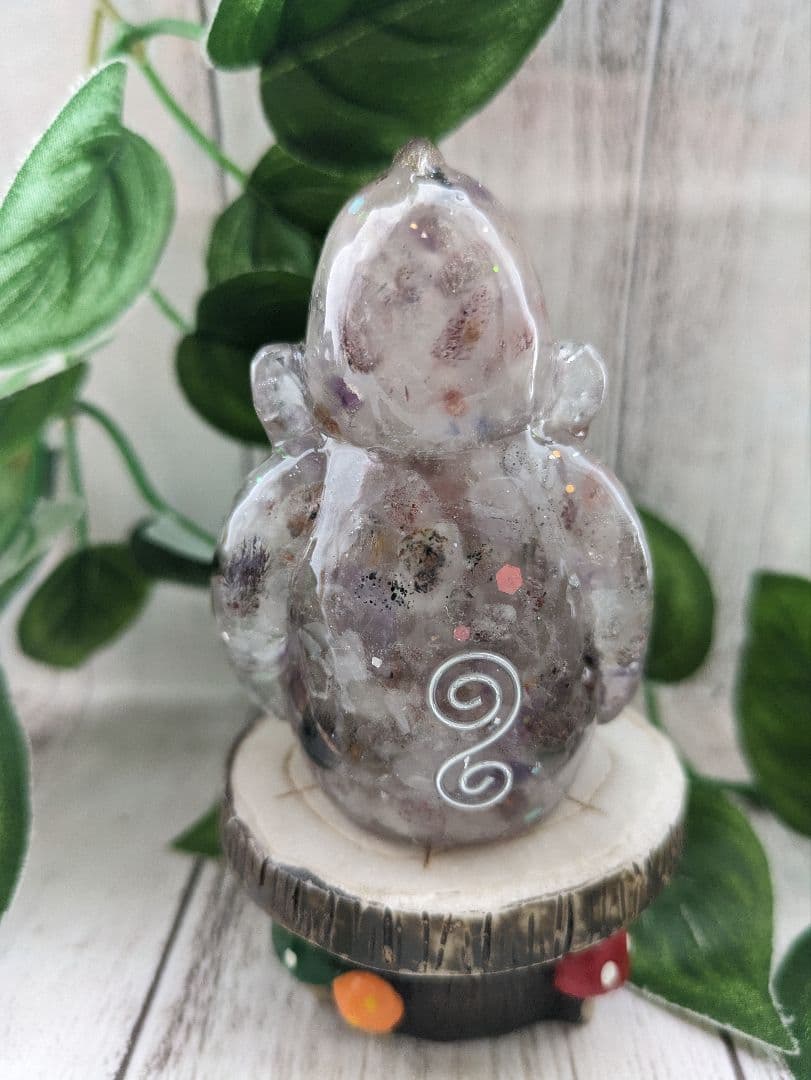 【りんりん】シトリンのビリケンさん形オルゴナイト☆他１点