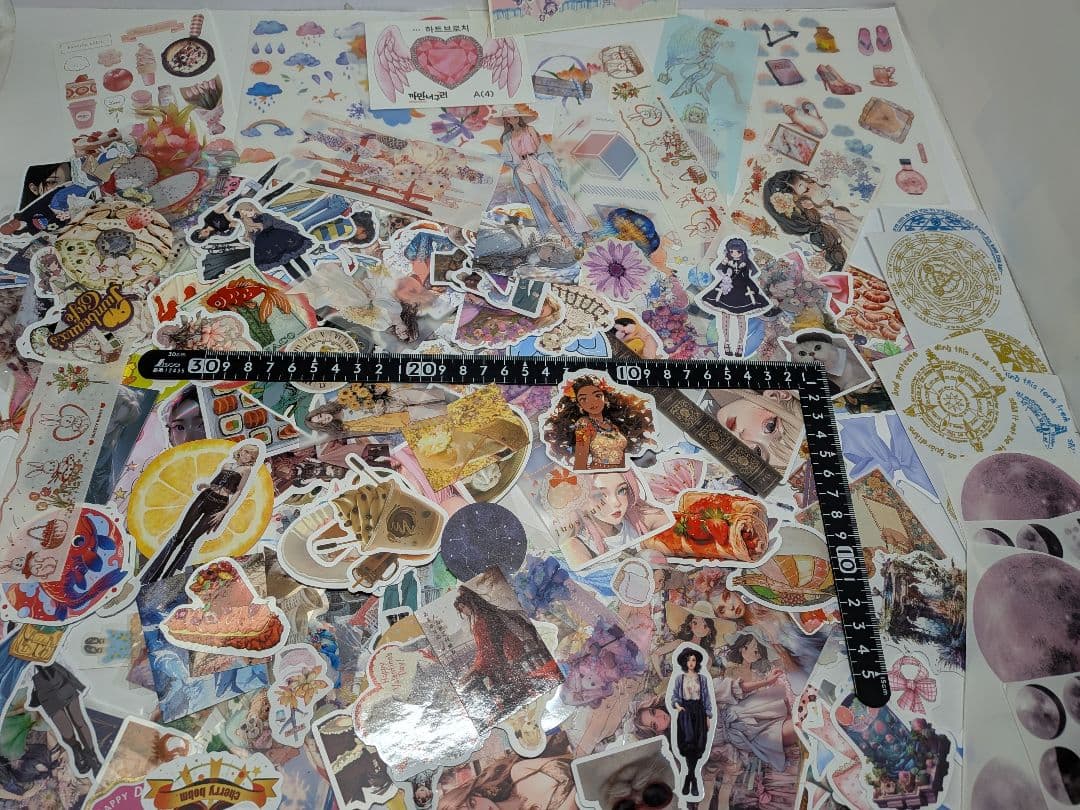 ⑤コラージュ　シール　紙もの　シーリング