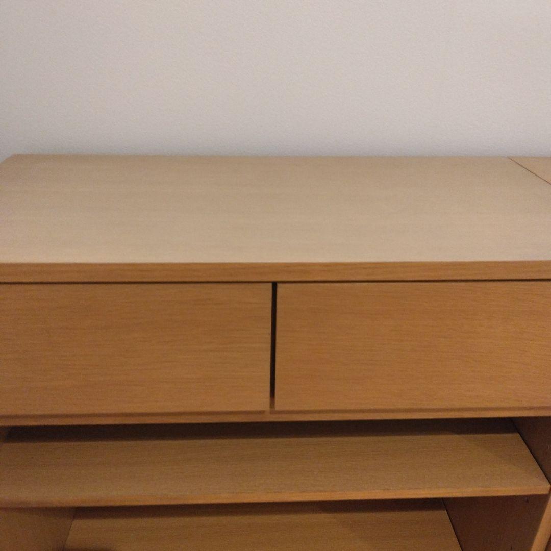 無印良品 木製キャビネット 脚付き