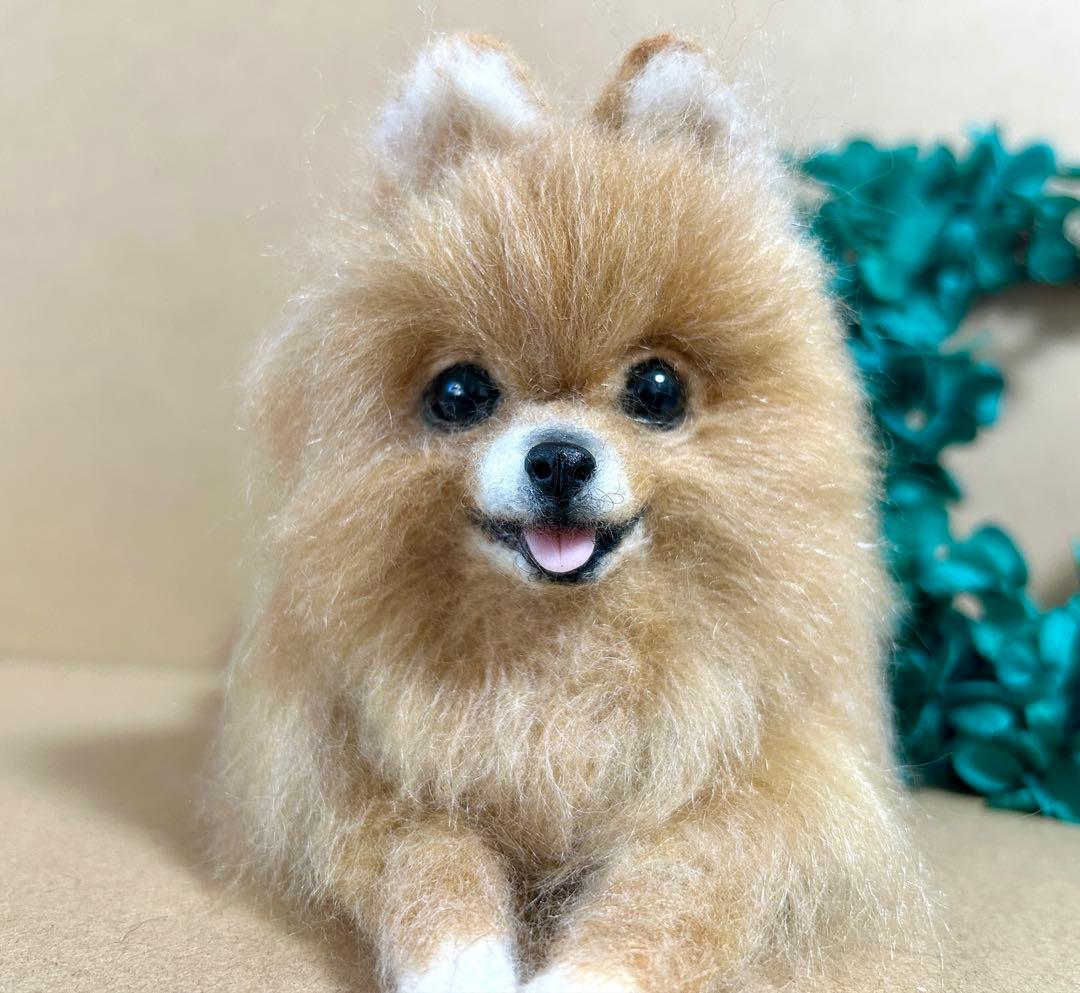 羊毛フェルト　にこにこポメラニアン