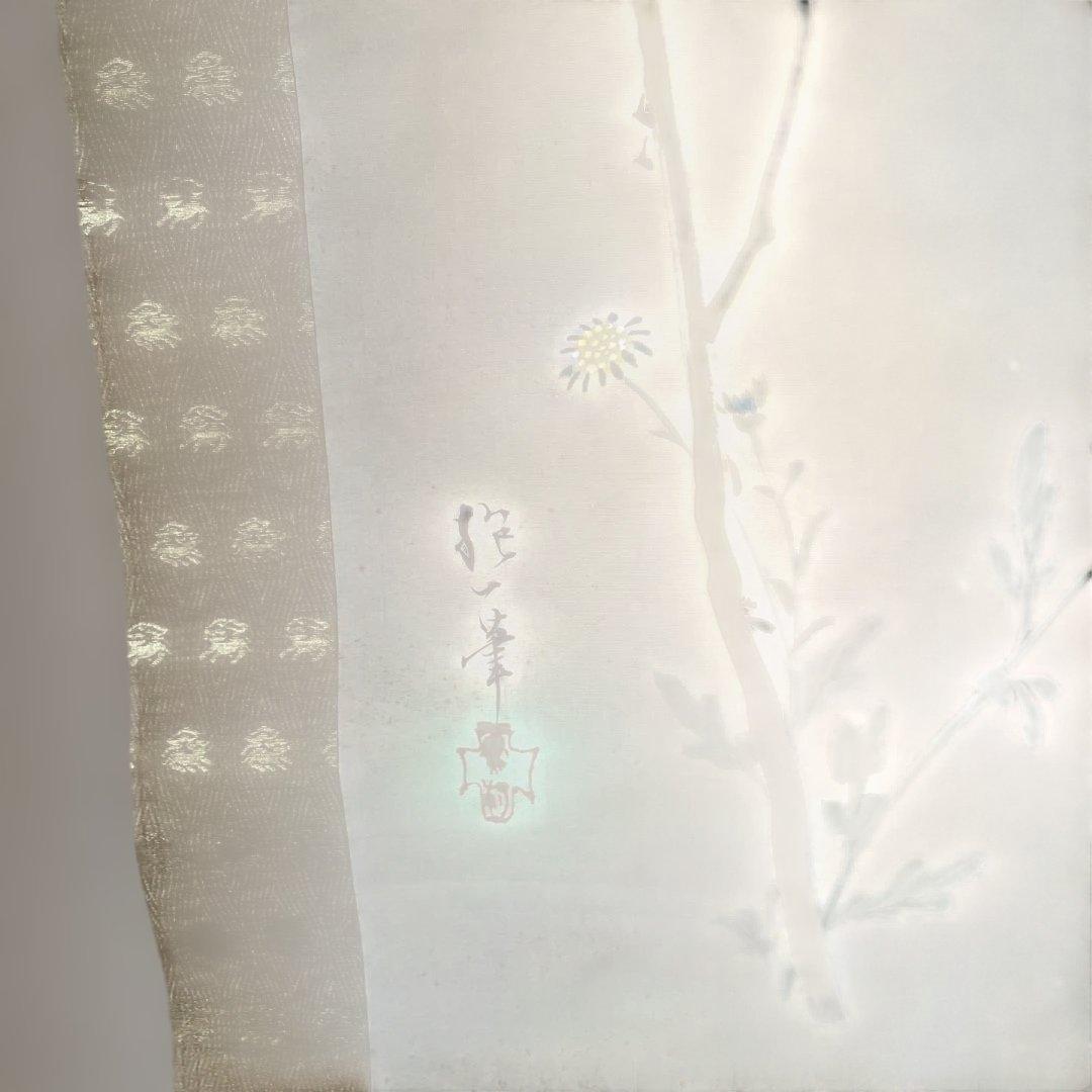 2軸セット　「しだれ桜」　「花と鳥」の掛軸 木製収納箱付き　山梨県の有名画家