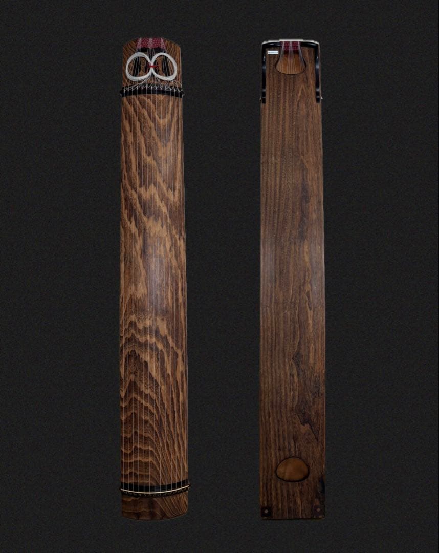 HARUHARU 総紅木仕上げ 13絃箏 綾杉彫り 並甲 琴柱 付属