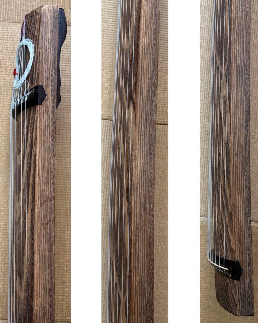 HARUHARU 総紅木仕上げ 13絃箏 綾杉彫り 並甲 琴柱 付属