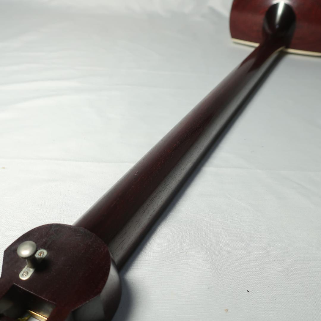 三味線 中棹 黒檀糸巻き 東さわり 撥 ハードケース付 民謡 地唄 管理No.9