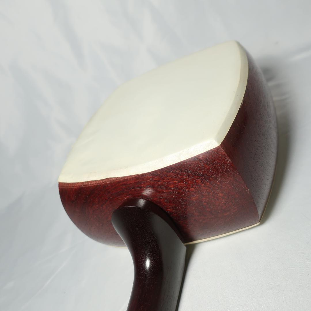 三味線 中棹 黒檀糸巻き 東さわり 撥 ハードケース付 民謡 地唄 管理No.9