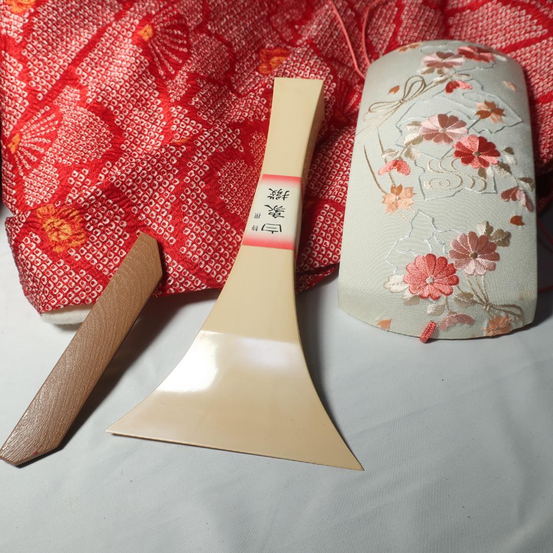 三味線 中棹 黒檀糸巻き 東さわり 撥 ハードケース付 民謡 地唄 管理No.9