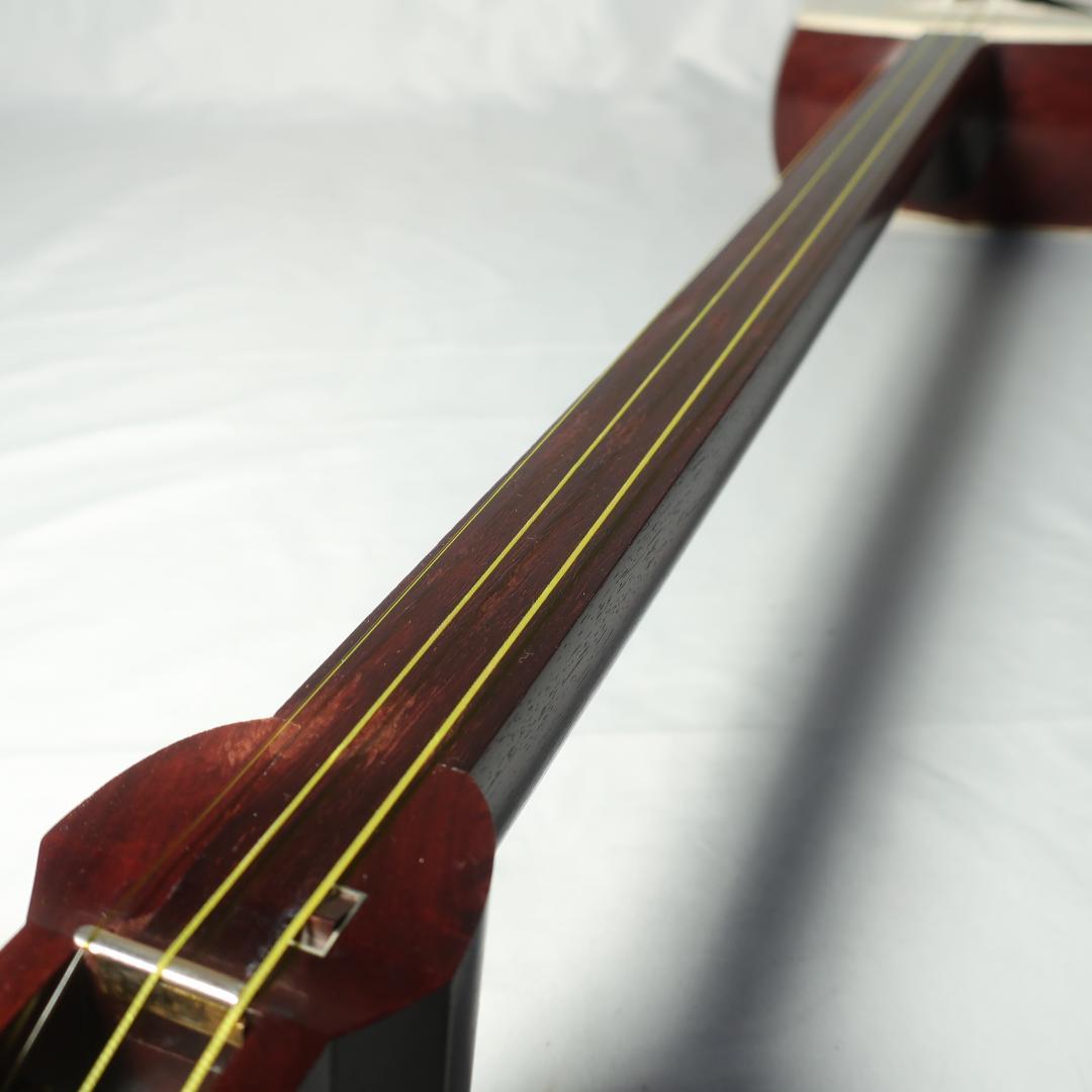三味線 中棹 黒檀糸巻き 東さわり 撥 ハードケース付 民謡 地唄 管理No.9