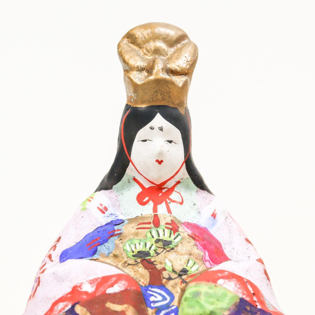 御所雛 陶製 置物 共箱