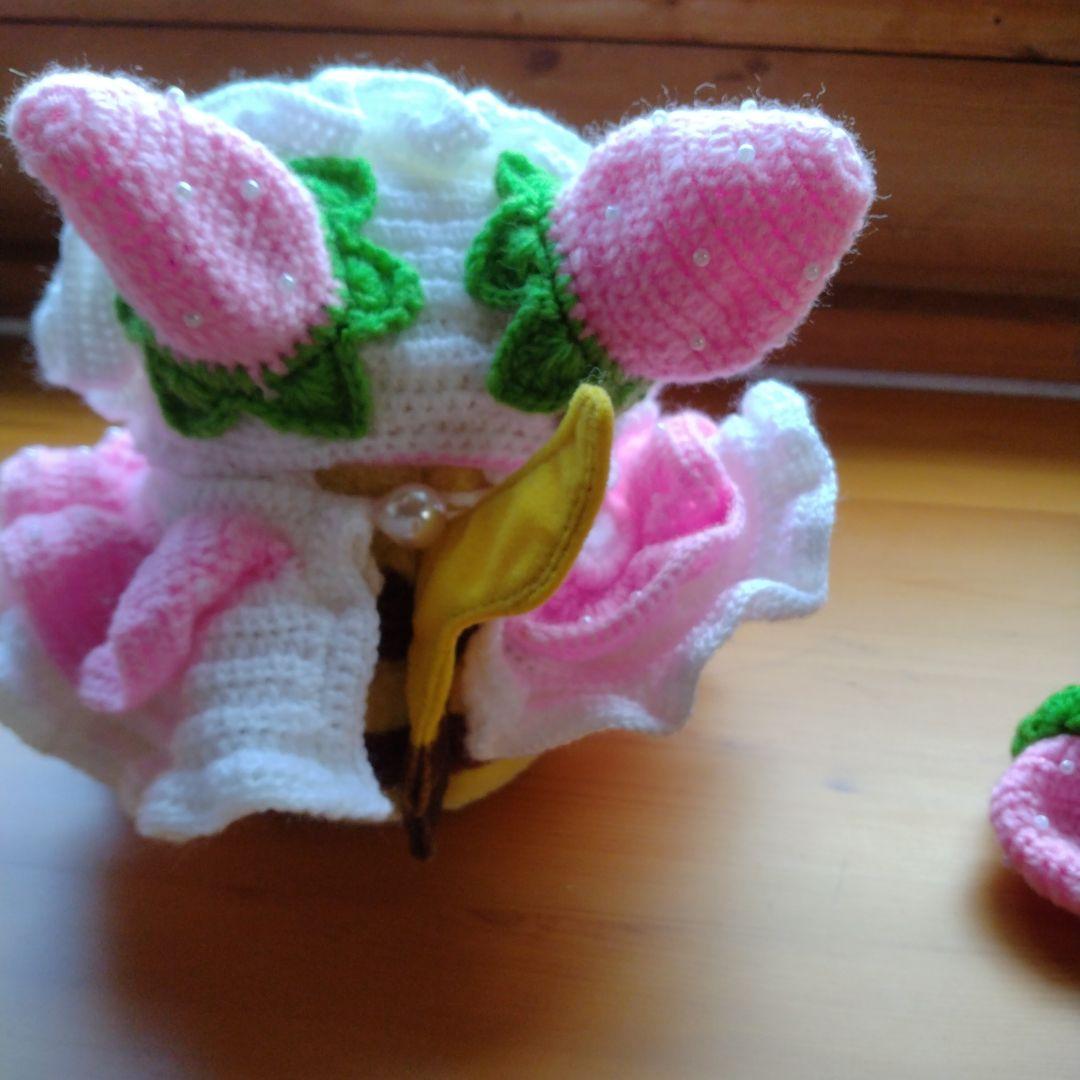 かぎ針編み ピカチュウ いちごのドレスハンドメイド