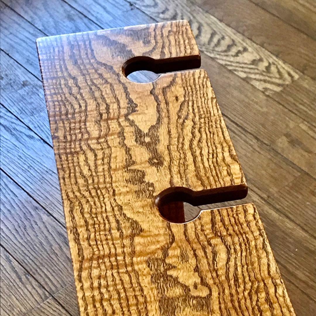 ワイングラスホルダー　猫　キハダ縮み杢　拭き漆　ワイングラス4個用