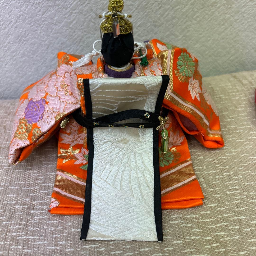 雛人形 オレンジ色 伝統的な雛祭り人形