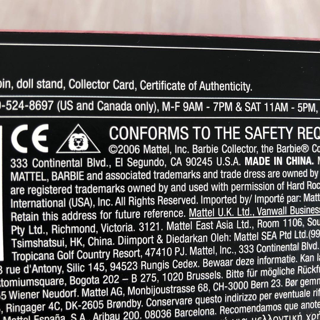 2006年ハードロックBarbieバービー限定