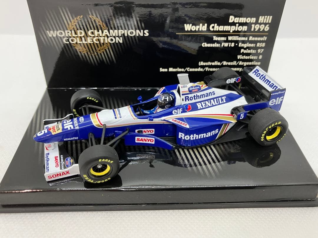 ★ウィリアムズ ルノー FW18★D.ヒル★ロスマンズ タバコカスタム★1/43