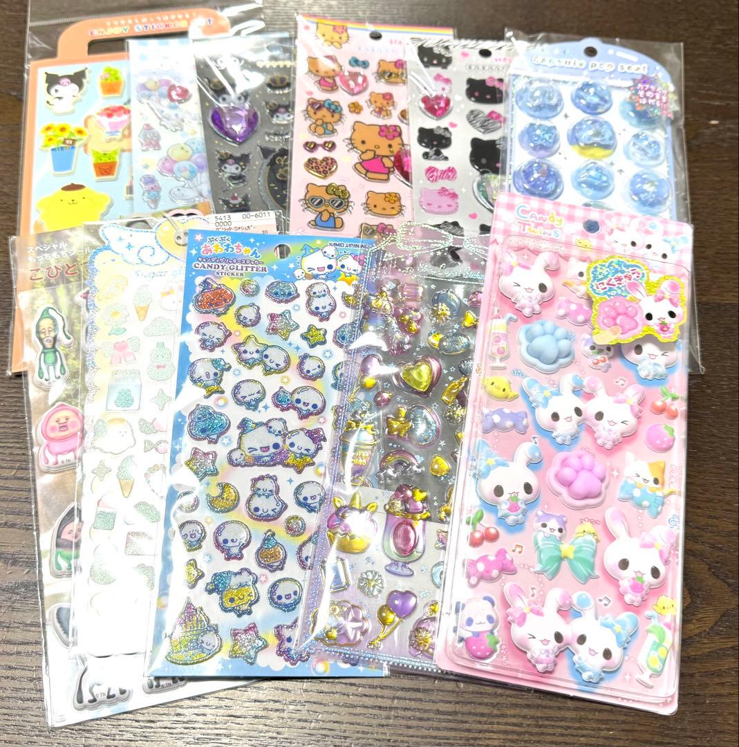 【161枚まとめ売り】ボンボンドロップシール うるちゅるシール プチドロ