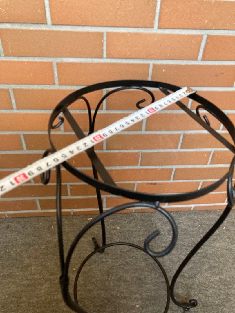 G アイアンバスケット　アンティーク調　ヨーロピアン風　フラワースタンド　花台