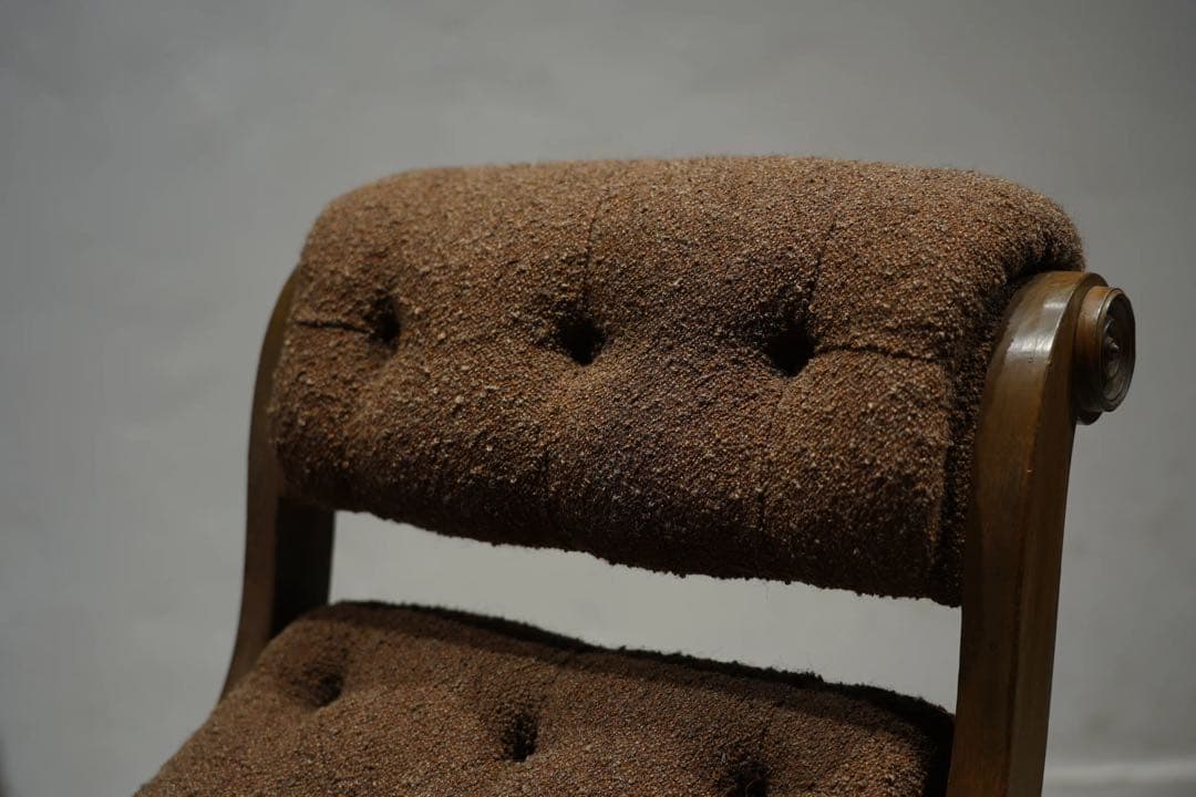 英国　オットマン　スリッパチェア　X frame chair アンティーク