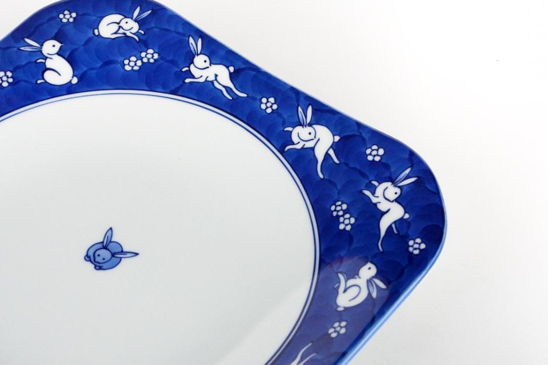 有田焼 源右衛門窯　ウサギ紋 大皿