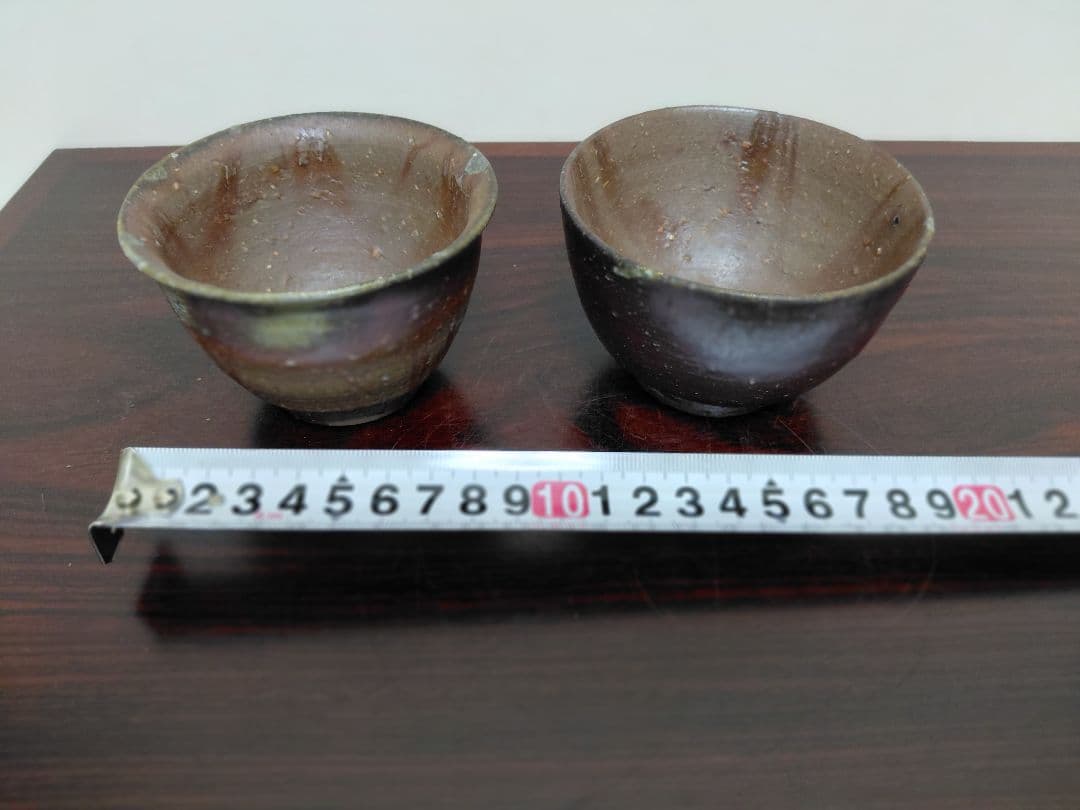 備前焼コラボ 煎茶碗2客 茶托付 水注 茶道具 煎茶道具