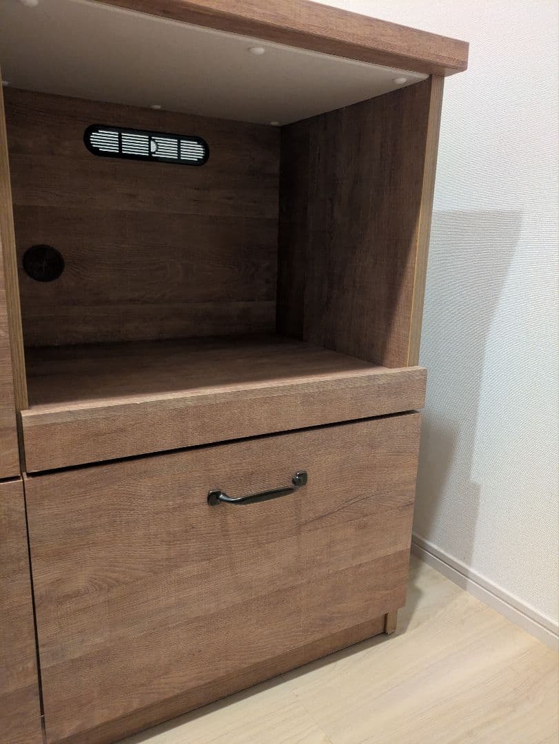 【12/7迄】ロウヤ　アンティーク調　キッチンカウンター　食器棚　キッチンボード