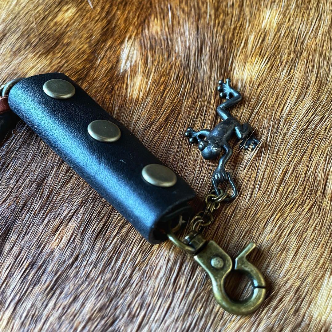 グラデーション スネークボーン/真鍮カエル　パンツorウォレット・チェーン奉仕品