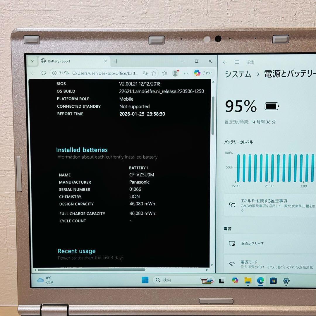 レッツノート PC Windows11 SSD DVD オフィス付き P-145