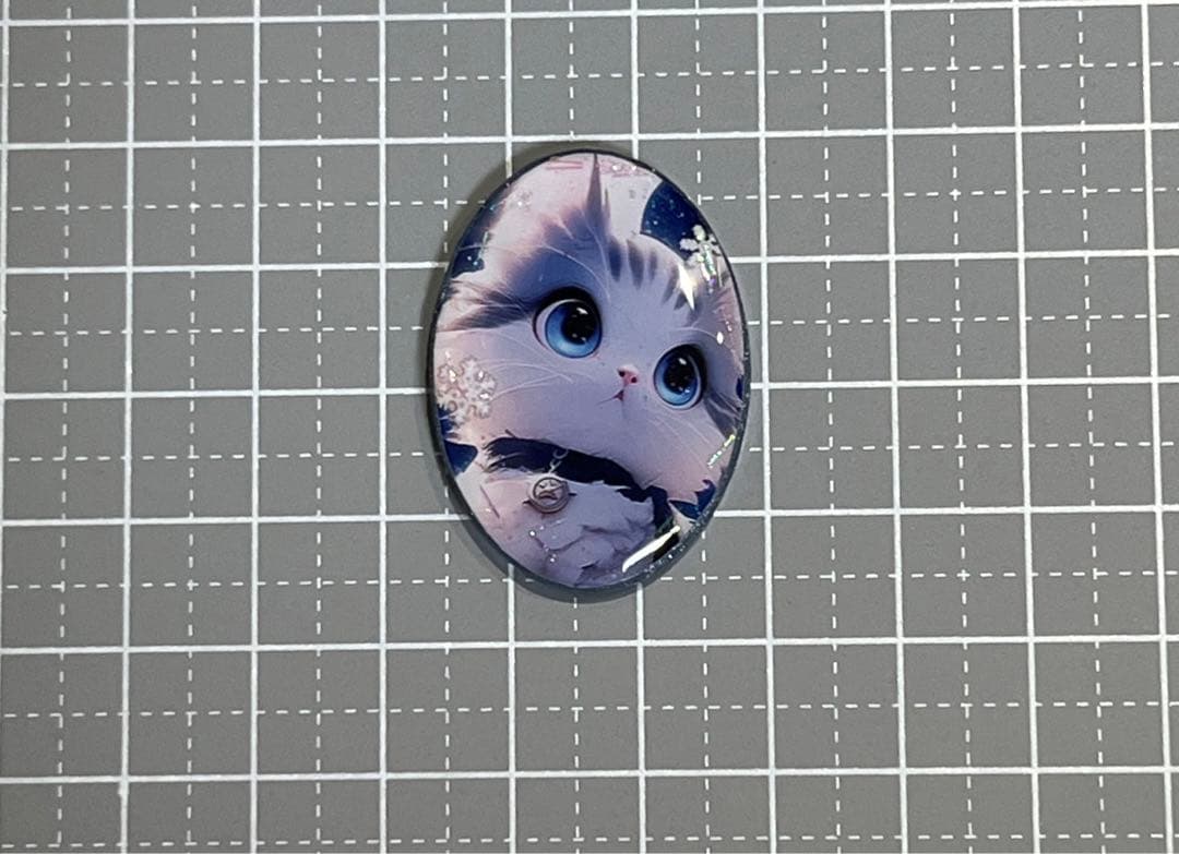 感謝価格(ㅅ´꒳` )スノーねこちゃん レジンヘアゴム